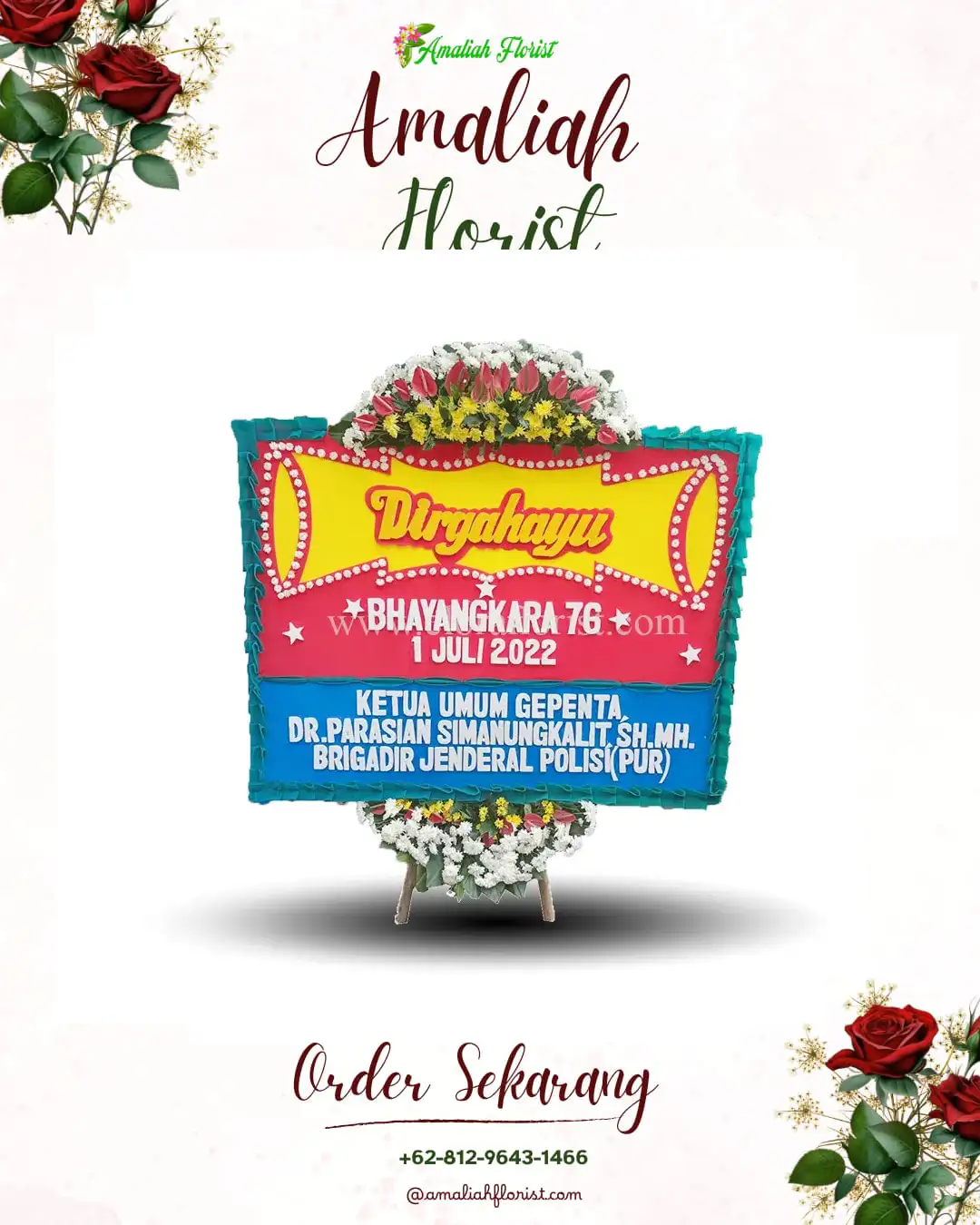 Papan Bunga HUT Ulang Tahun Wilangan